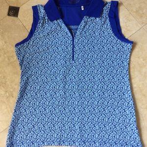 Women’s Nancy Lopez Desert Dry Golf Shirt Blue